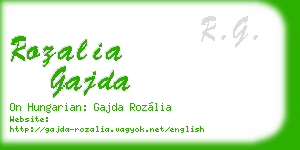 rozalia gajda business card